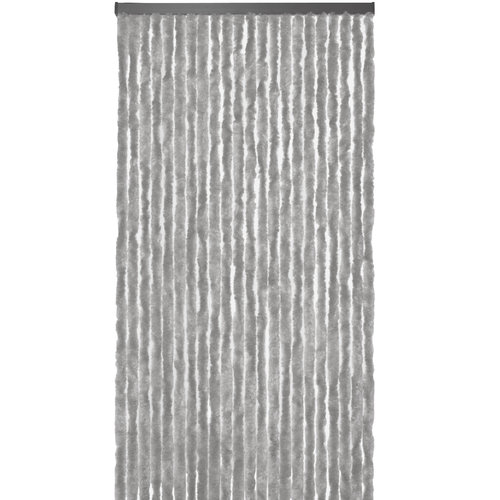 Fliegenvorhang-Katzenschwanz- 90x220 cm grau uni in einer Farbbox