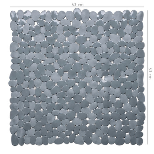 Wicotex Shower mat anti-slip for shower grey 53x53cm