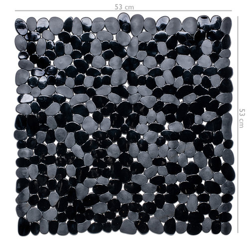 Wicotex Shower mat anti-slip for shower black 53x53cm