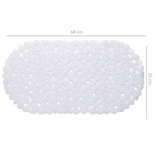 Wicotex Tapis de bain antidérapant blanc 68x35cm