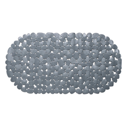 Wicotex Tapis de bain antidérapant gris 68x35cm