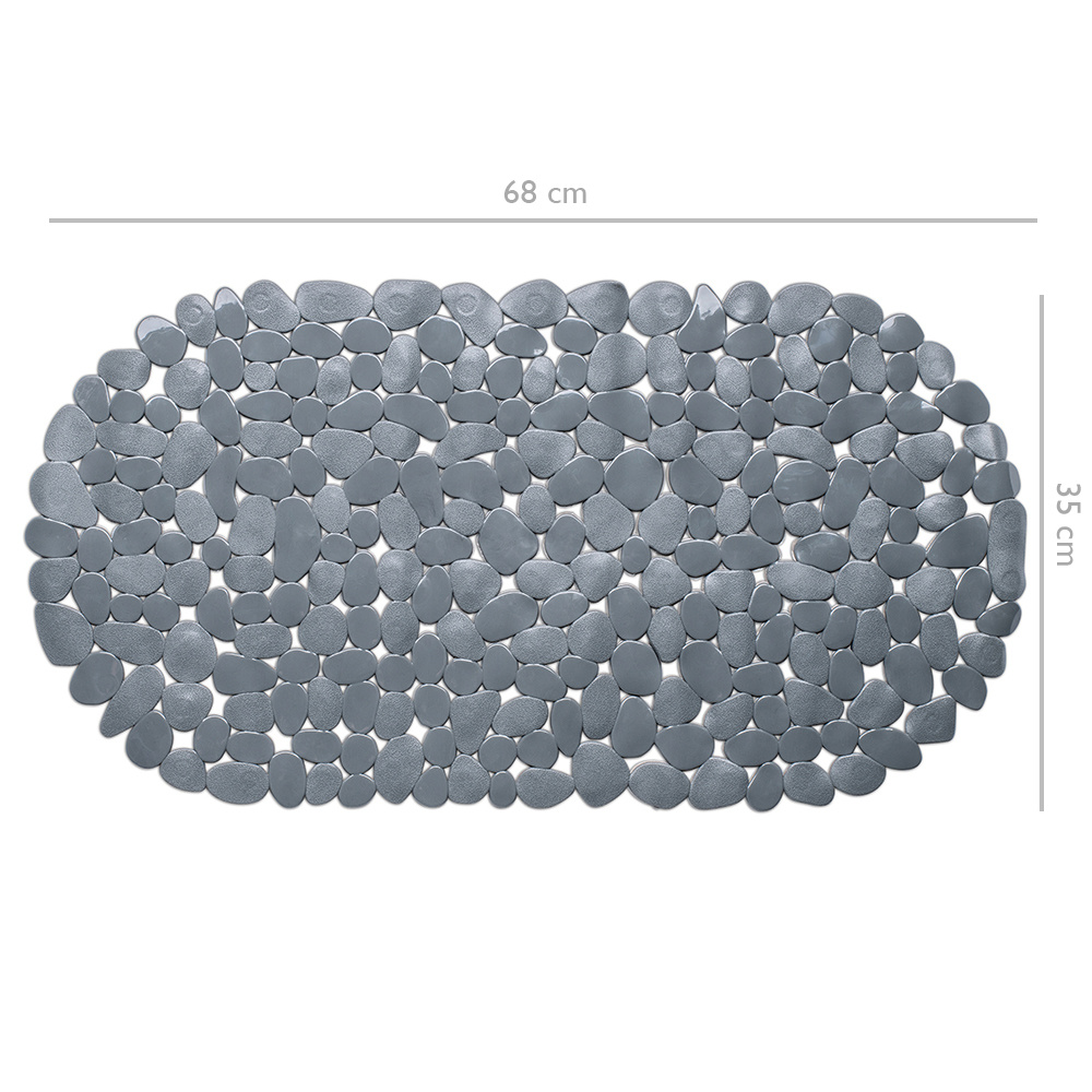 opslag Mm Geleerde Antislip badmat grijs 68x35cm
