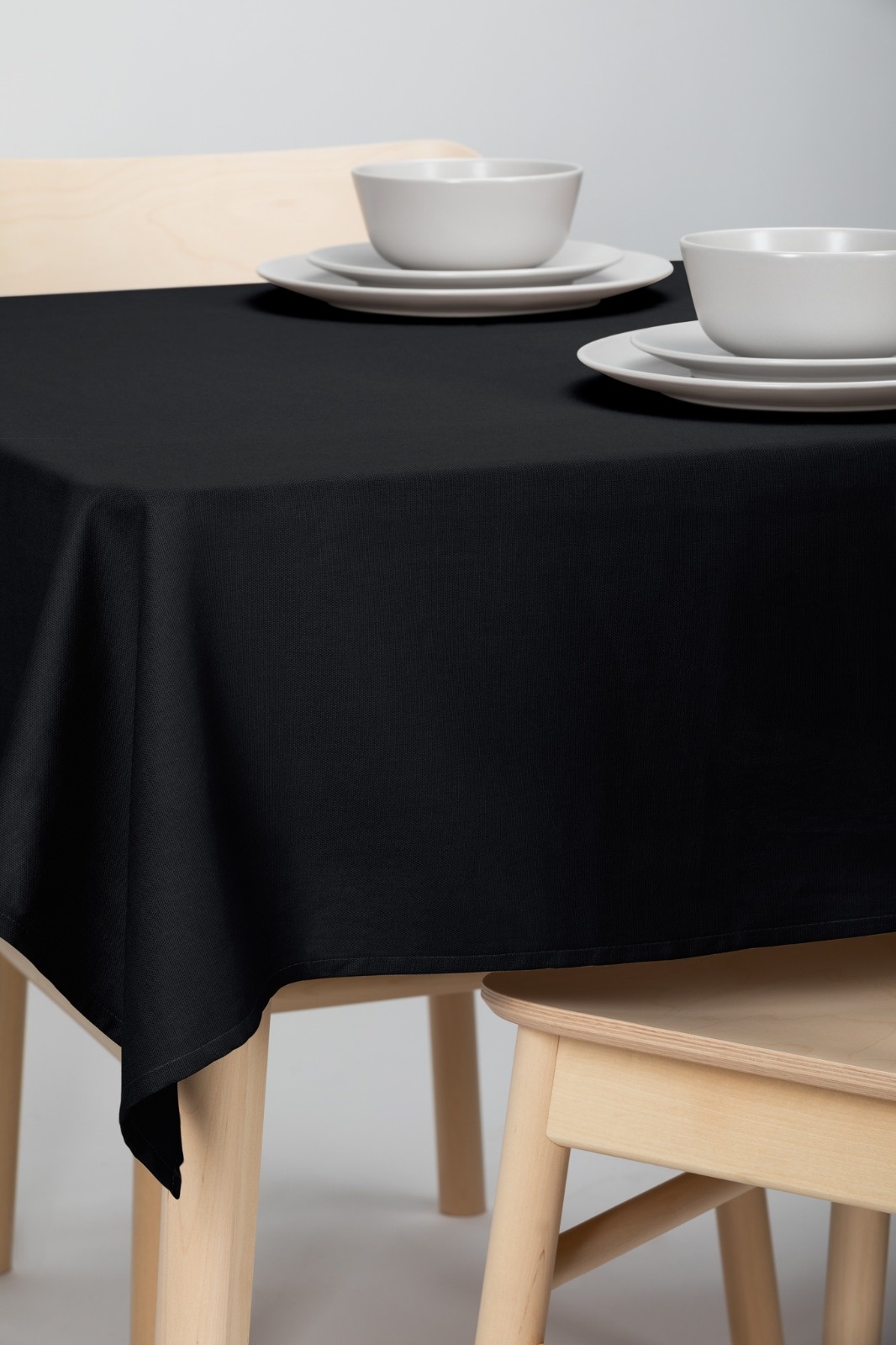 Lounge Stressvol kiespijn Tafellaken-Tafelkleed- Dordogne 140x250cm zwart