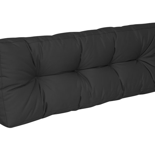 Pallet cushion Basic comfort Water-repellent back cushion Black 120x40x10/20cm
