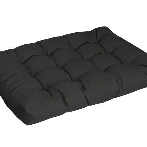 Coussin de palette Confort de base Coussin d'assise déperlant Noir 120x80x15cm