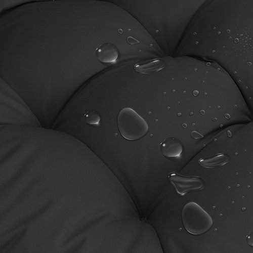 Palettenkissen Basic Komfort Wasserabweisendes Sitzkissen Schwarz 120x80x15cm