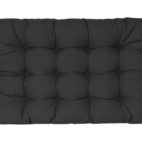 Palettenkissen Basic Komfort Wasserabweisendes Sitzkissen Schwarz 120x80x15cm