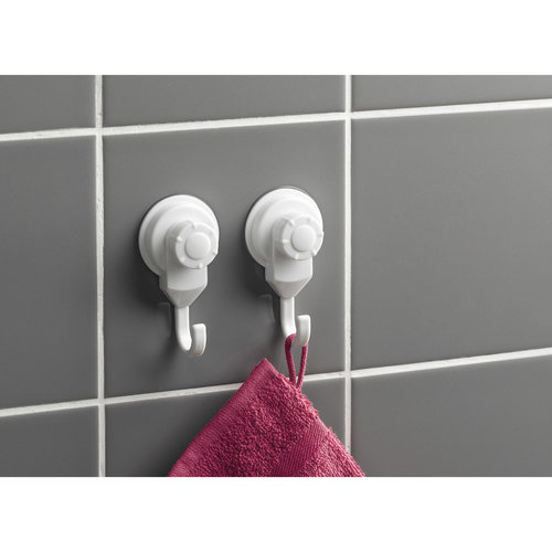Towel hook with suction cup white