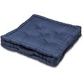 Coussin de siège coussin de matelas Wicotex coton 57x57x10cm bleu
