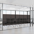 Fensterfolie statisch gegen Betrachtung Textil Rhombus schwarz 46cm x 20m