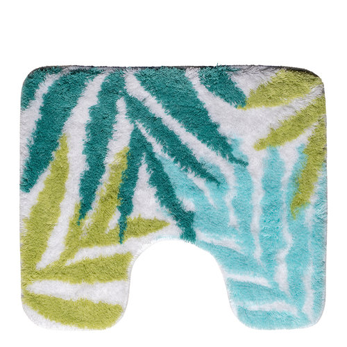 Tapis de toilette palmier aqua 50x60cm