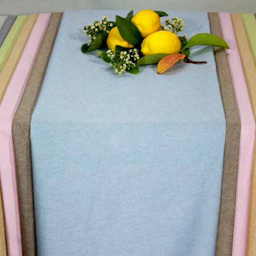 Coated table linen Tabac Pistachio