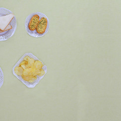 Coated table linen Tabac Pistachio