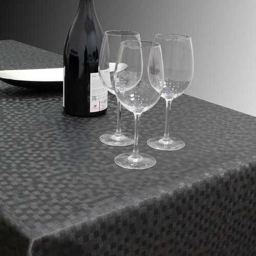 Linge de table Polyline Dijon noir 140cm x 20m