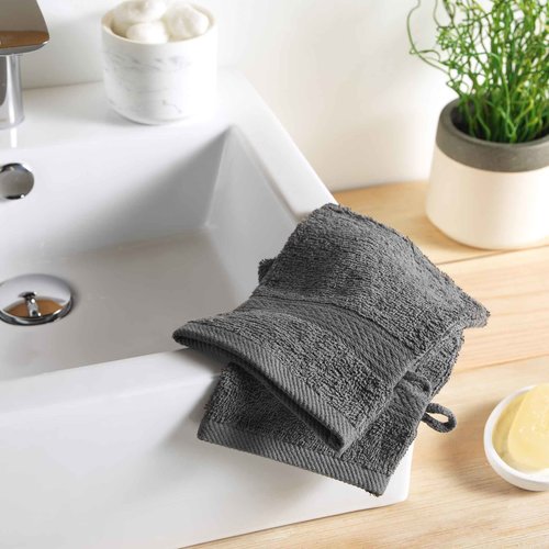 Serviette de bain anthracite 100% coton