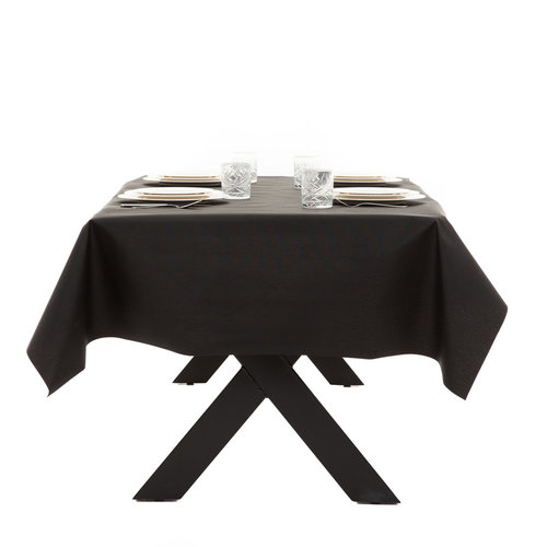 Coated tablecloth Maly - black