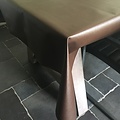 Coated table linen – chocolate brown, 160 cm wide