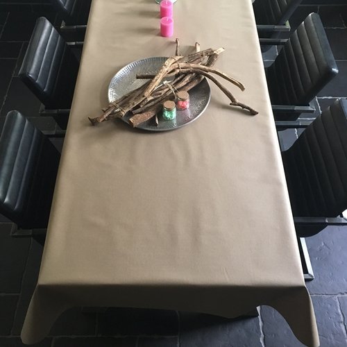 Linge de table enduit - beige
