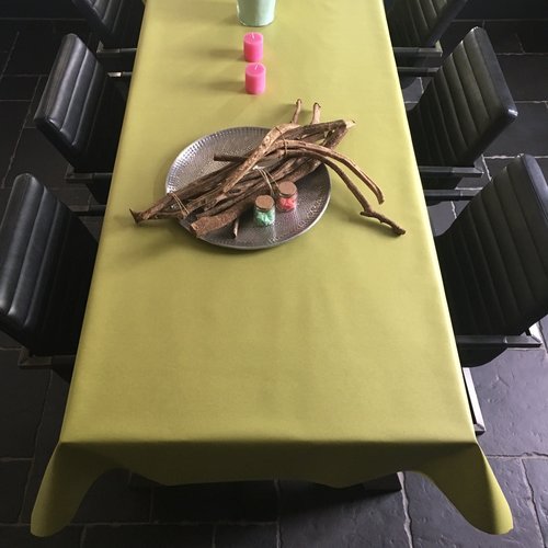 Linge de table enduit - vert