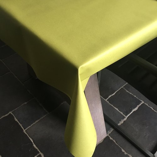 Nappe enduite - verte, 180 cm de large