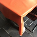 Nappe enduite - rouge clair  180 cm de large