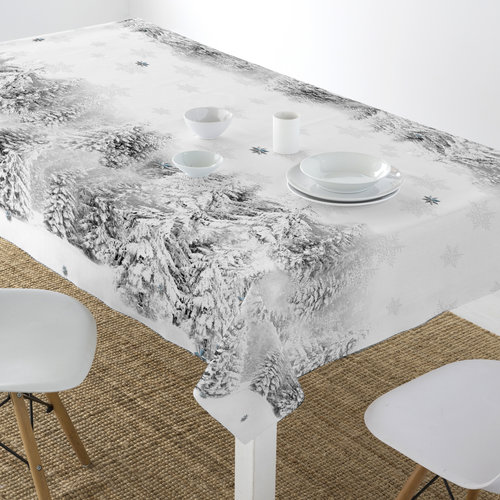 Linge de table enduit Forêt de neige