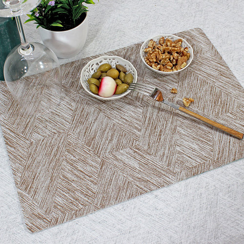 Sets de table Dauma taupe COMMANDE MINIMALE 12 pièces