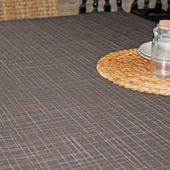 Coated table linen Liso - maroon