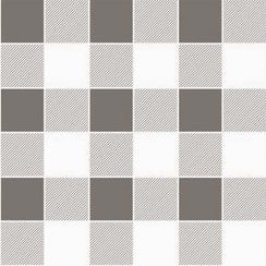 Papier de table sur rouleau Damask 120cmx8mtr. Plaid gris