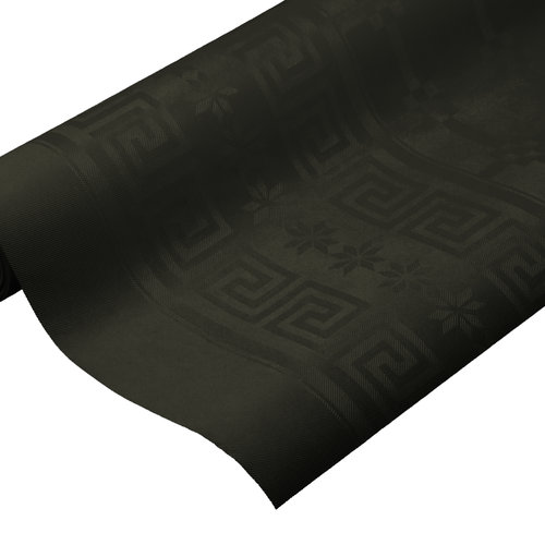 Table paper on roll Damask 120 cm x 8 mtr. Uni black