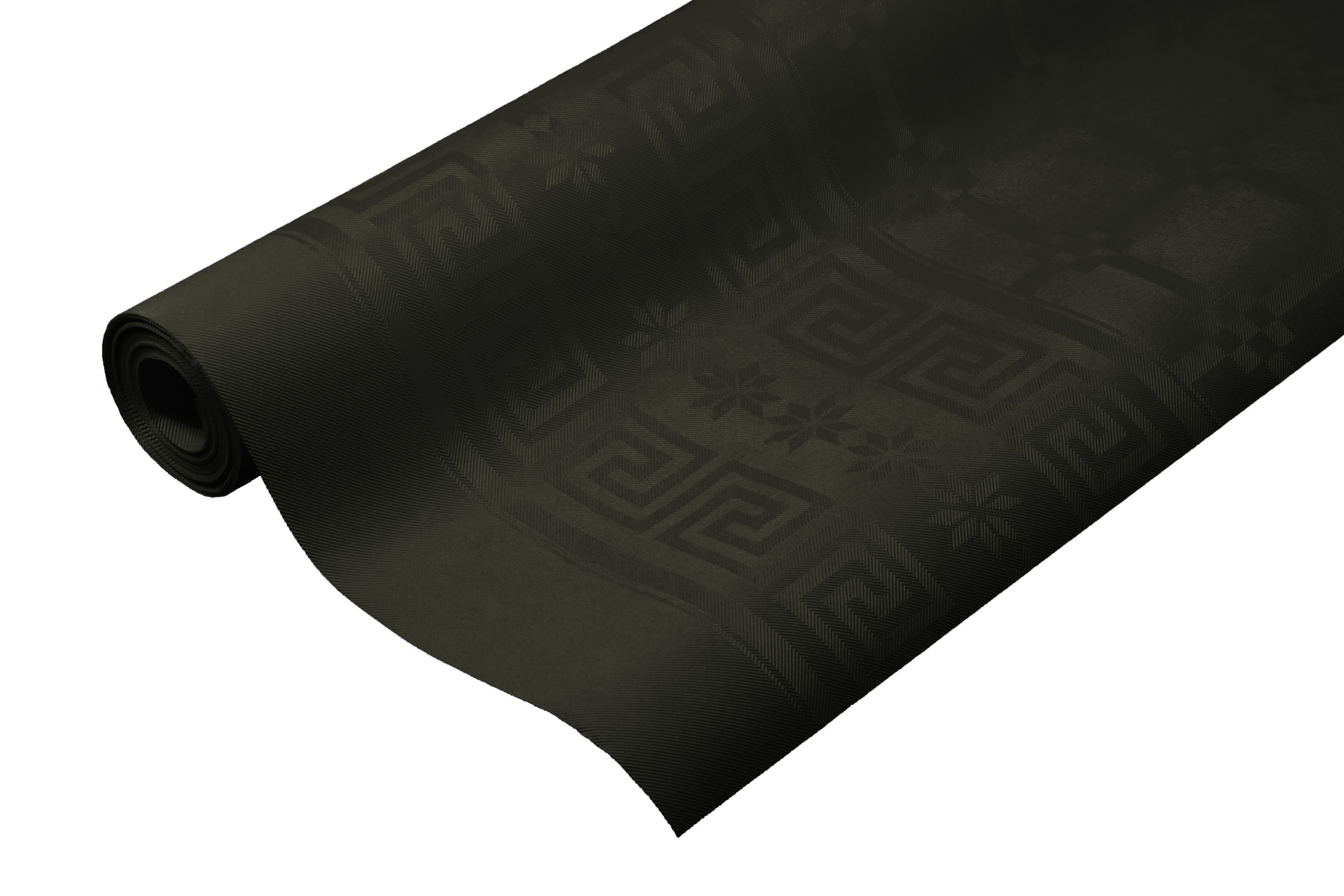 Tafelpapier rol Damast 120 cm 8 mtr. zwart