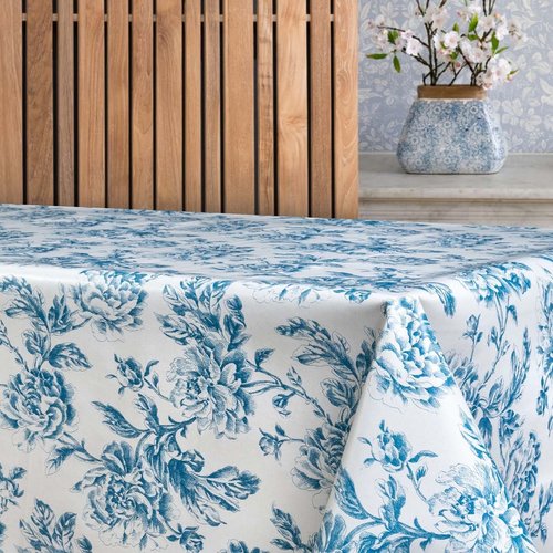 Oilcloth 2009-01 Blue roses