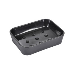 Zeepbakje kunststof zwart