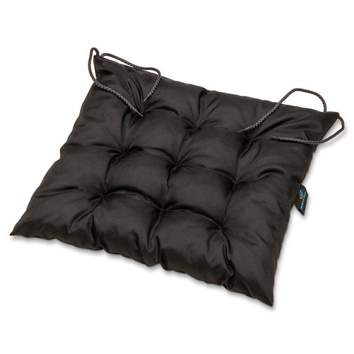 Chair cushion water-repellent Laura black 40x40x6cm