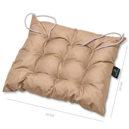 Chair cushion water repellent Laura nature 40x40x6cm