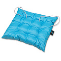 Coussin de chaise hydrofuge Laura turquoise 40x40x6cm