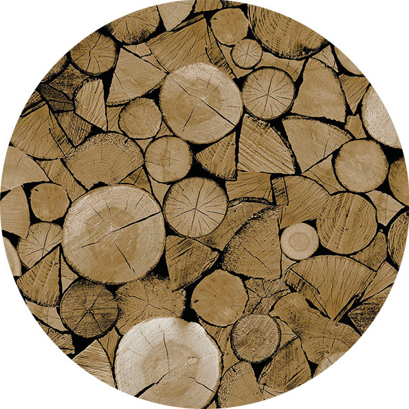 Remmen Sociologie pomp Tafelzeil rond hout bruin - 160 cm