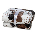Wicotex Plaid blanket- Bella melange 150x200cm with fluffy white inside