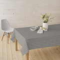 Coated table linen Vichy grey