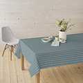 Linge de table enduit Vichy bleu