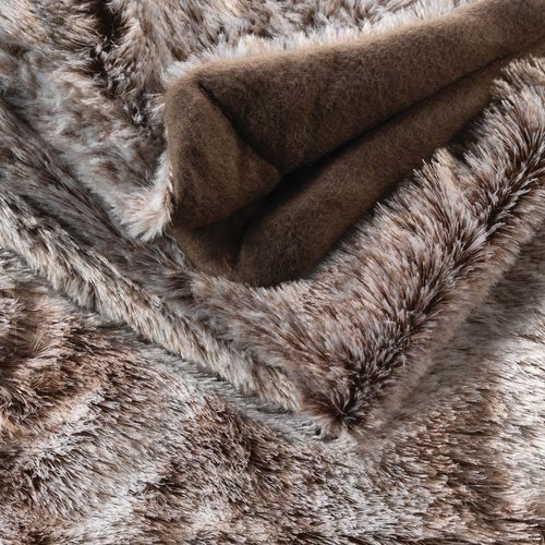 Wicotex Karierte Decke - Antartic 180x220 cm choco