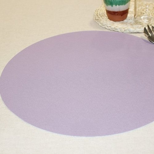 Placemats Uni lavender round