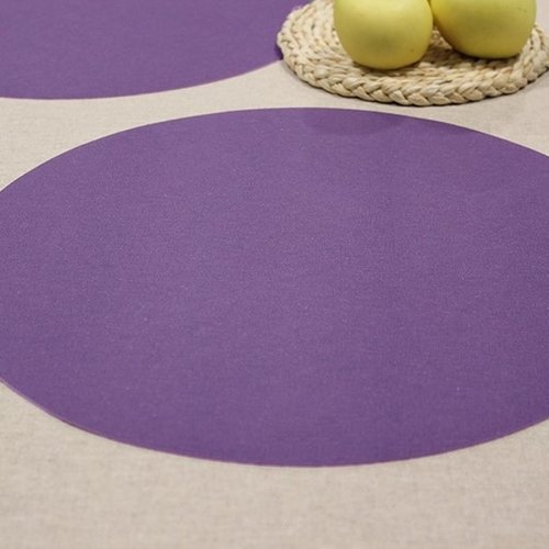 Sets de table Uni violet rond