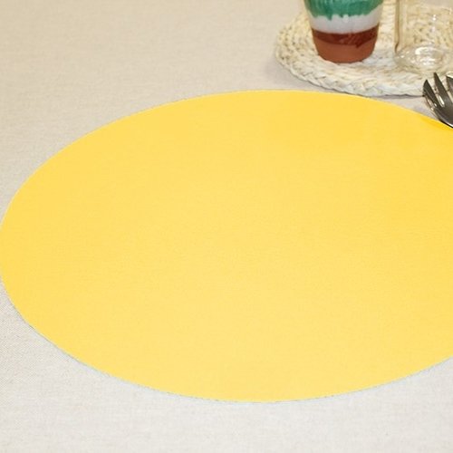 Placemats Uni lemon round