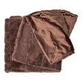 Wicotex Plaid blanket jacquard Cube taupe 150x200cm polyester