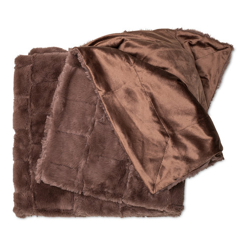 Wicotex Plaid-dekens- jacquard Cube taupe 150x200cm polyester