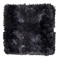 Wicotex Couverture à carreaux-Snow 150x200cm noir mélangé polyester haut poil