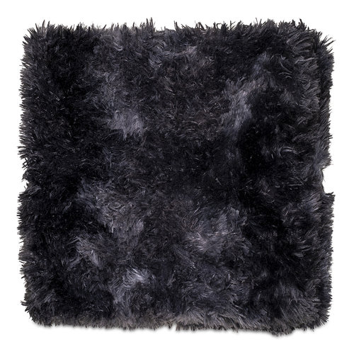 Wicotex Plaid blanket-Snow 150x200cm black melange polyester high pile