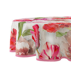 Tulipes rondes en toile cirée - 160cm