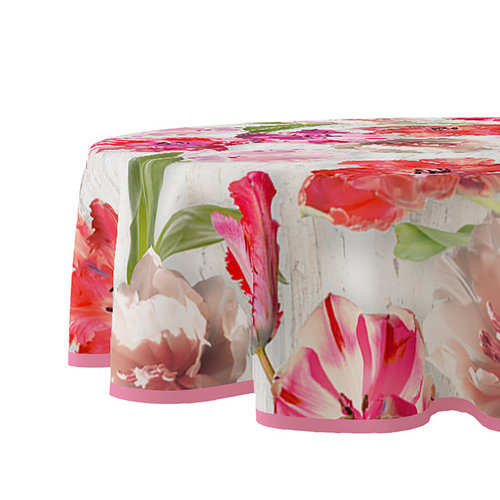 Tulipes rondes en toile cirée - 160cm